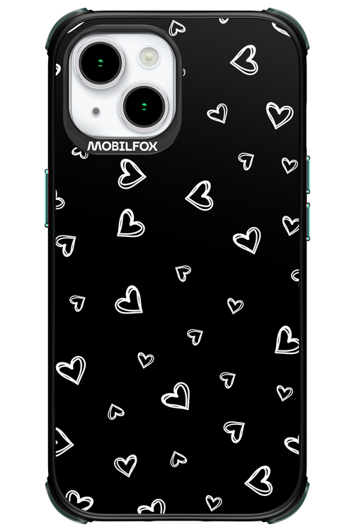 Monochrome Hearts 2.0 - Apple iPhone 15