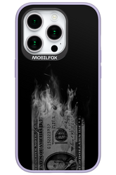 Money Burn B&W - Apple iPhone 15 Pro