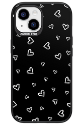 Monochrome Hearts 2.0 - Apple iPhone 15