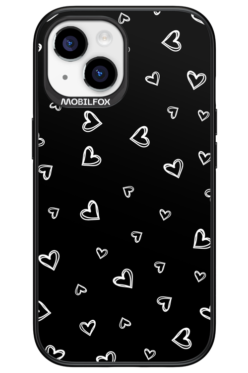 Monochrome Hearts 2.0 - Apple iPhone 15