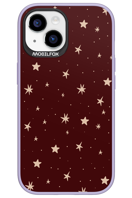 Burgundy Stars - Apple iPhone 15