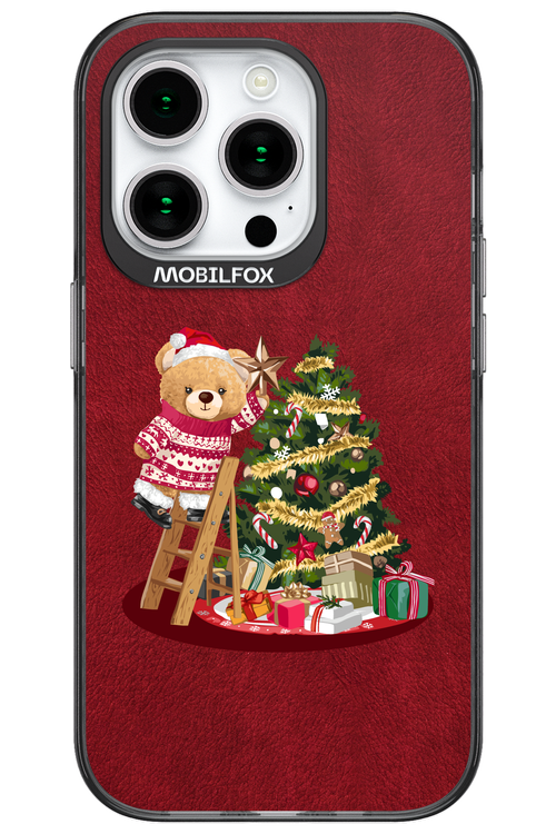 Christmas Bear (Burgundy) - Apple iPhone 15 Pro