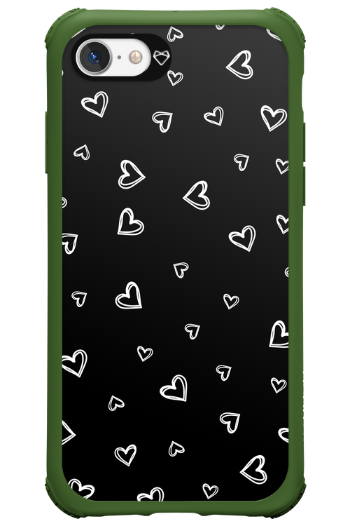 Monochrome Hearts 2.0 - Apple iPhone 7