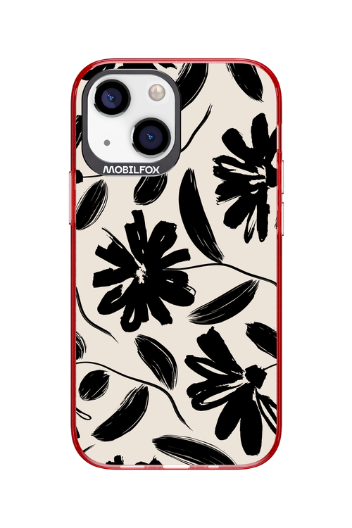 Monochrome Flowerss - Apple iPhone 13 Mini