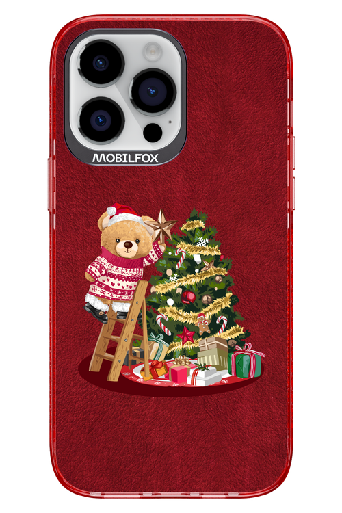 Christmas Bear (Burgundy) - Apple iPhone 14 Pro Max