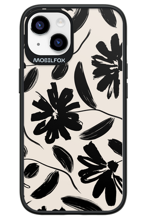 Monochrome Flowerss - Apple iPhone 14