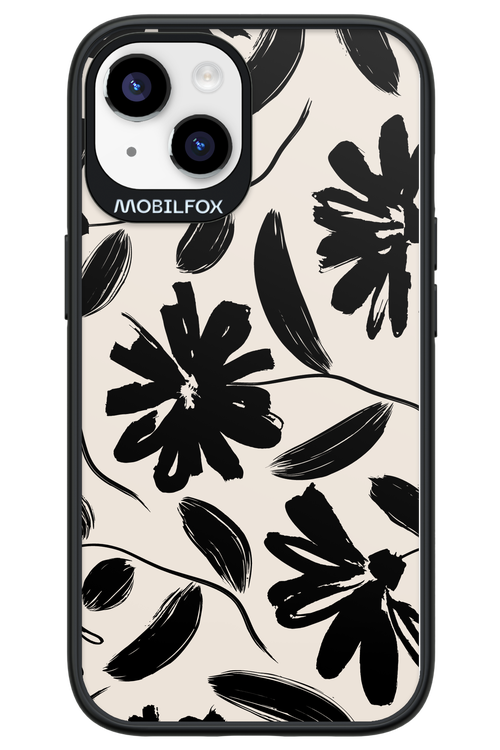 Monochrome Flowerss - Apple iPhone 14