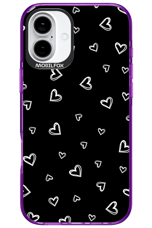 Monochrome Hearts 2.0 - Apple iPhone 16 Plus