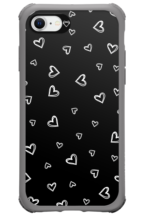 Monochrome Hearts 2.0 - Apple iPhone SE 2022