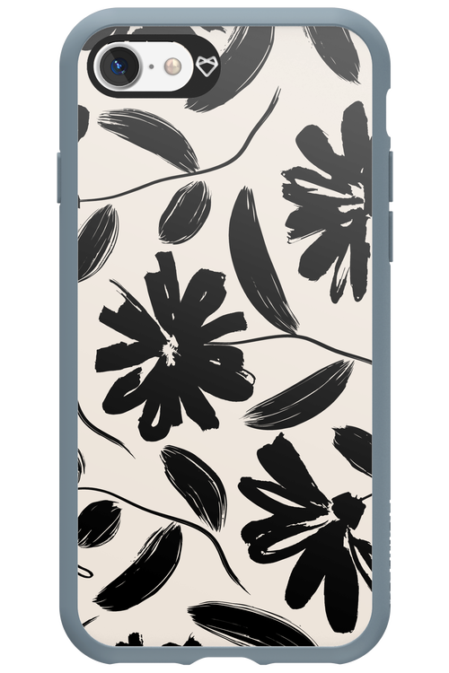 Monochrome Flowerss - Apple iPhone 7