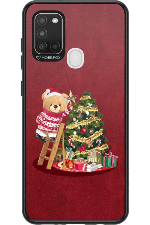 Christmas Bear (Burgundy) - Samsung Galaxy A21 S