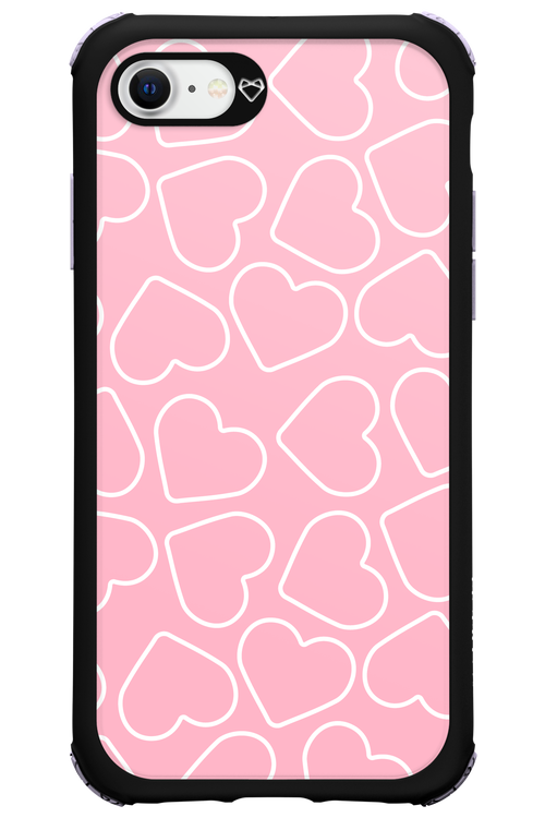 Line Heart Pink - Apple iPhone 7