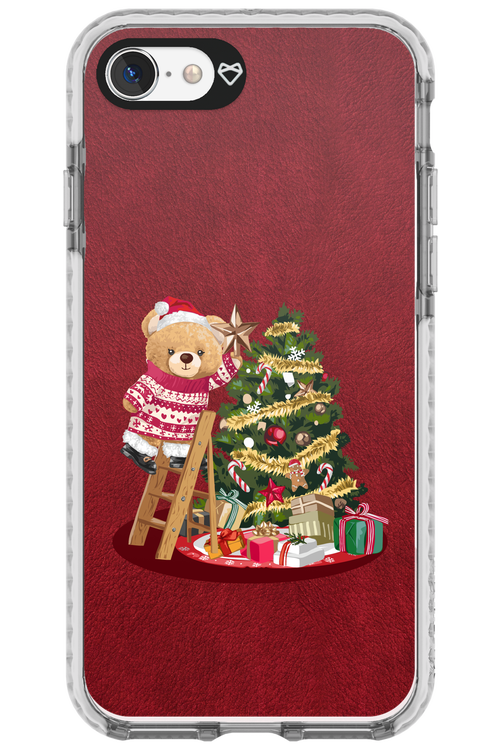 Christmas Bear (Burgundy) - Apple iPhone SE 2020