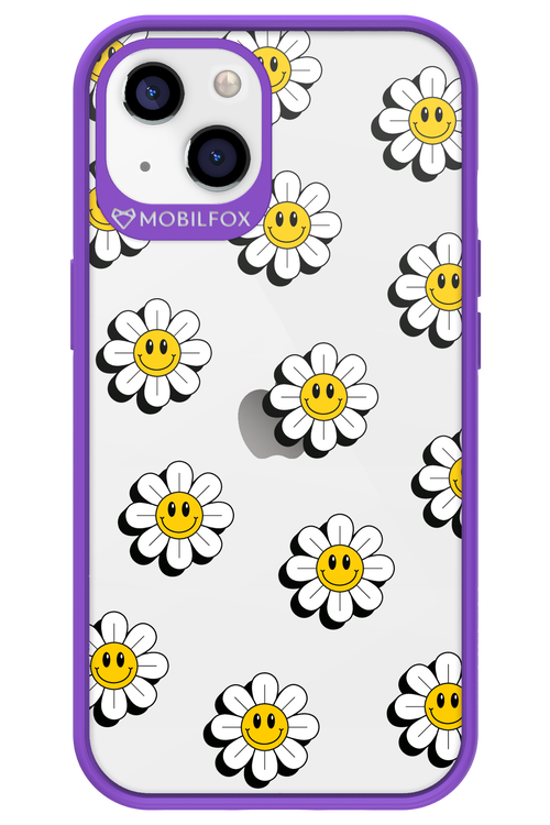 Smiley Flowers Transparent - Apple iPhone 13