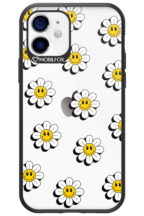 Smiley Flowers Transparent - Apple iPhone 12