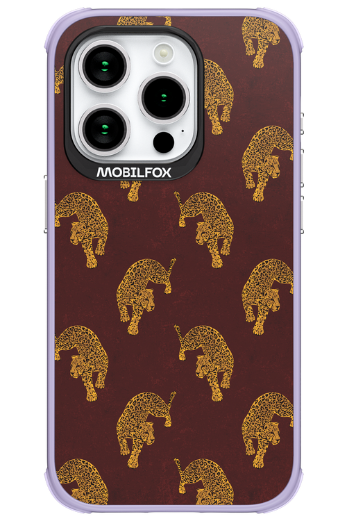 Burgundy Leopard Pattern - Apple iPhone 15 Pro