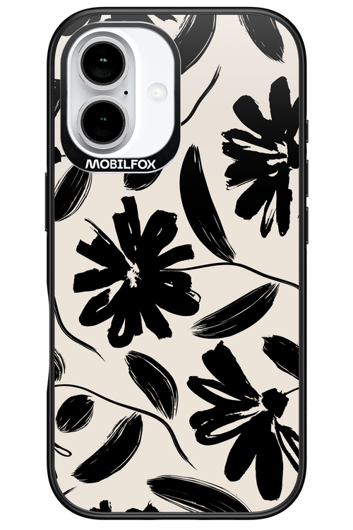 Monochrome Flowerss - Apple iPhone 16