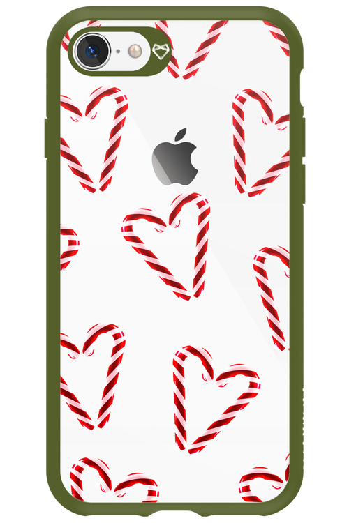 Candy Cane Hearts - Apple iPhone 8