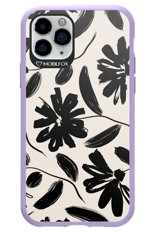Monochrome Flowerss 2.0 - Apple iPhone 11 Pro