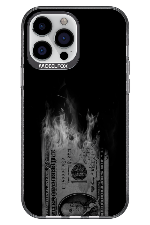 Money Burn B&W - Apple iPhone 13 Pro Max