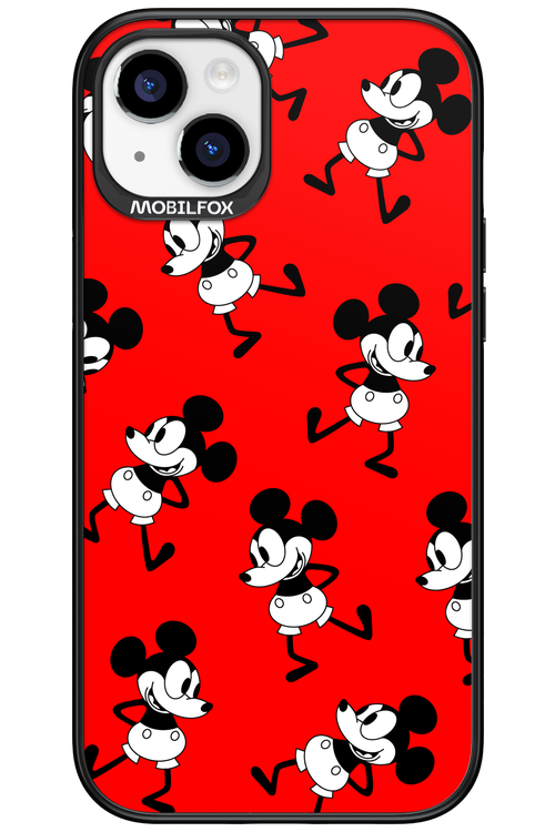 Iconic Mouse (red pattern) - Apple iPhone 15 Plus