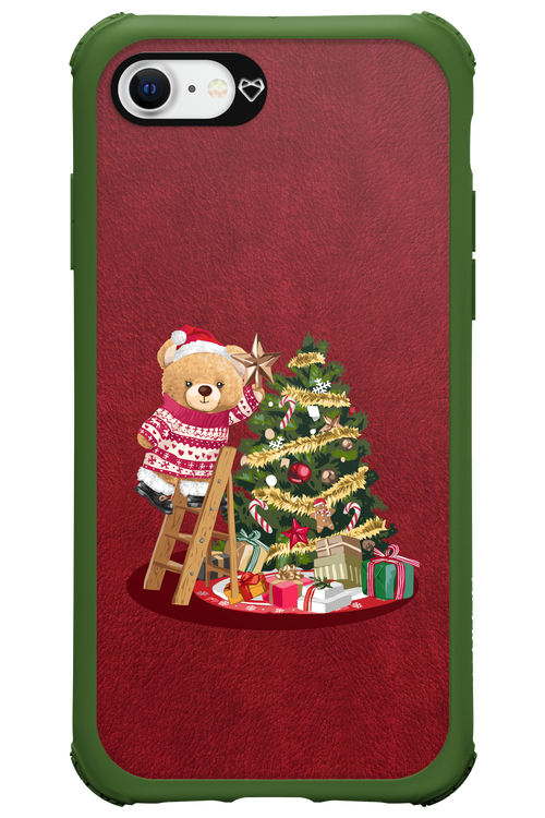 Christmas Bear (Burgundy) - Apple iPhone SE 2020