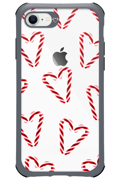 Candy Cane Hearts - Apple iPhone 8