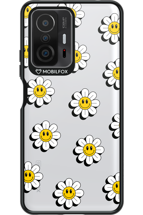 Smiley Flowers Transparent - Xiaomi Mi 11T