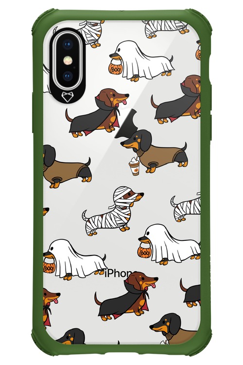 Scary Dachshund (Transparent) - Apple iPhone XS