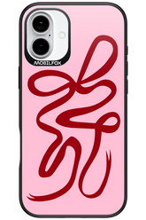 Burgundy Bow - Apple iPhone 16 Plus