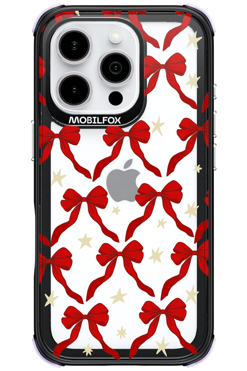 Bow & Stars (Transparent) - Apple iPhone 16 Pro
