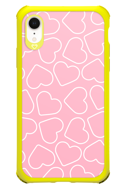 Line Heart Pink - Apple iPhone XR