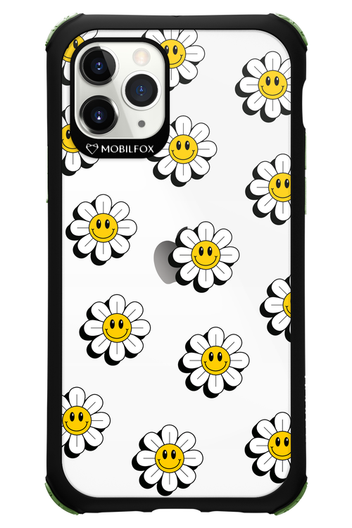 Smiley Flowers Transparent - Apple iPhone 11 Pro