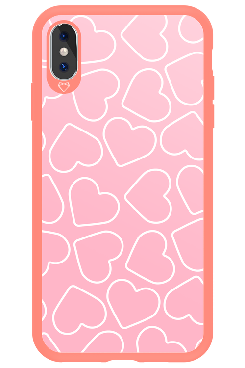 Line Heart Pink - Apple iPhone XS Max