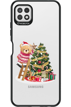 Christmas Bear (Transparent) - Samsung Galaxy A22 5G