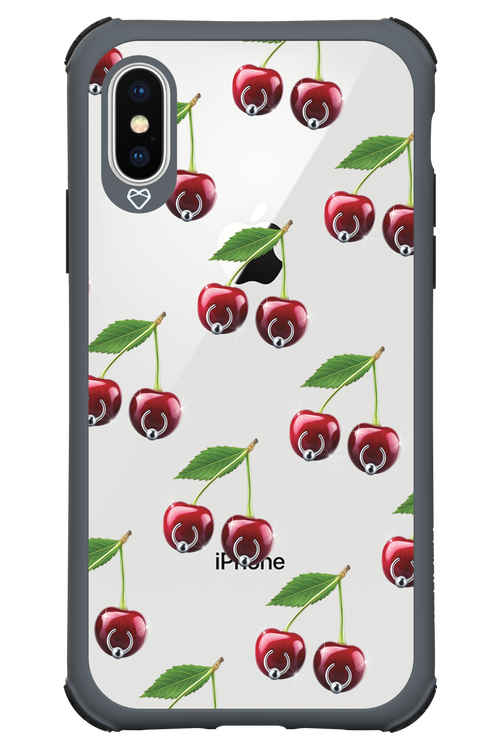 Spicy Cherries Transparent - Apple iPhone XS