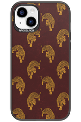Burgundy Leopard Pattern - Apple iPhone 15 Plus