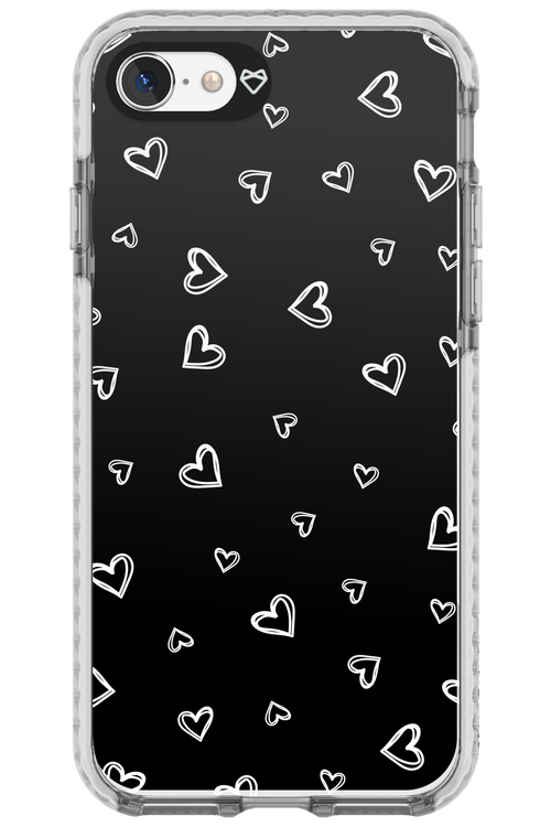 Monochrome Hearts 2.0 - Apple iPhone SE 2020