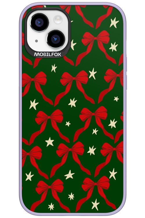 Bow & Stars (Green) - Apple iPhone 15 Plus