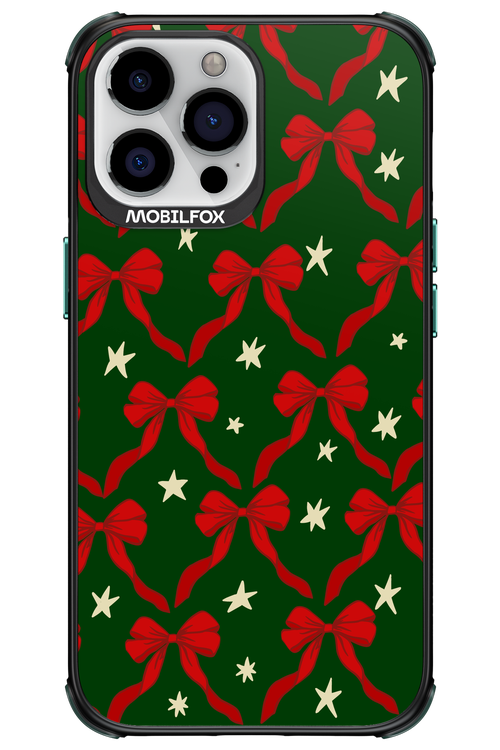 Bow & Stars (Green) - Apple iPhone 13 Pro Max