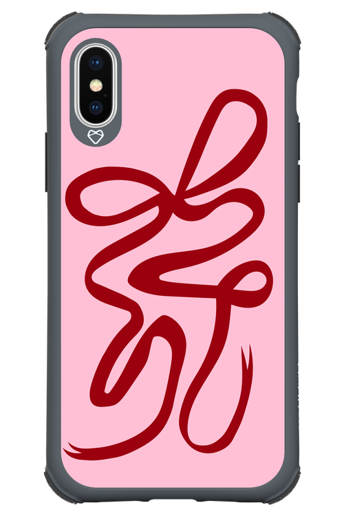 Burgundy Bow - Apple iPhone XS