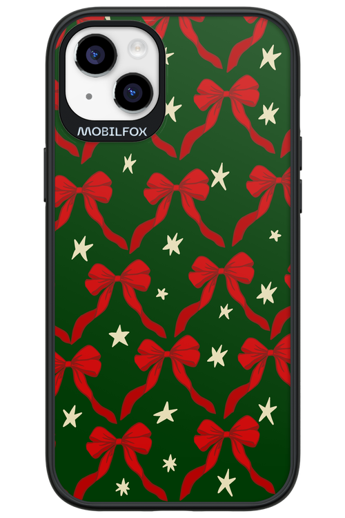 Bow & Stars (Green) - Apple iPhone 14 Plus