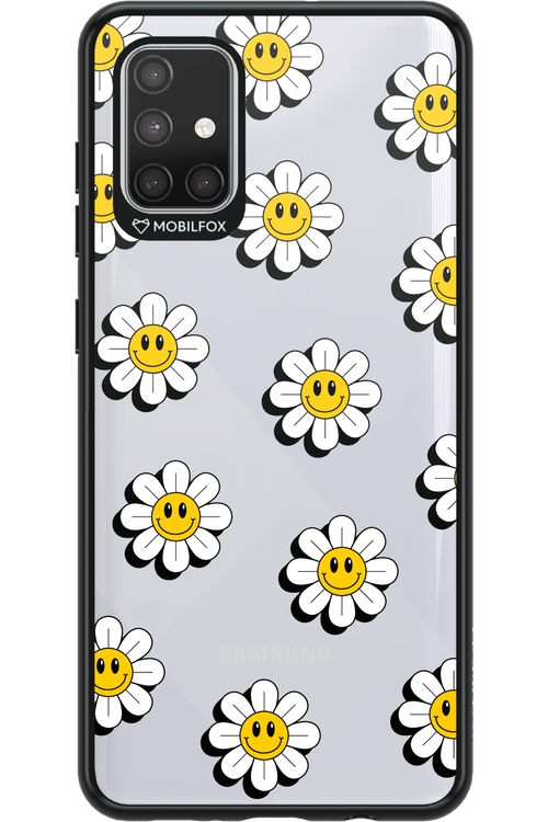 Smiley Flowers Transparent - Samsung Galaxy A71