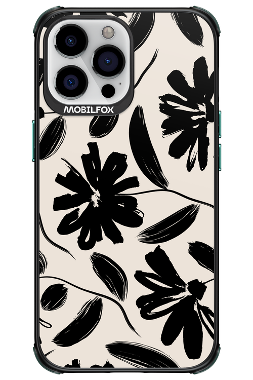 Monochrome Flowerss - Apple iPhone 13 Pro Max
