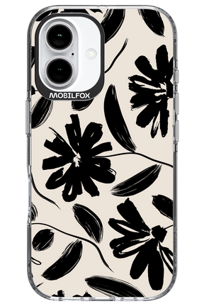 Monochrome Flowerss - Apple iPhone 16