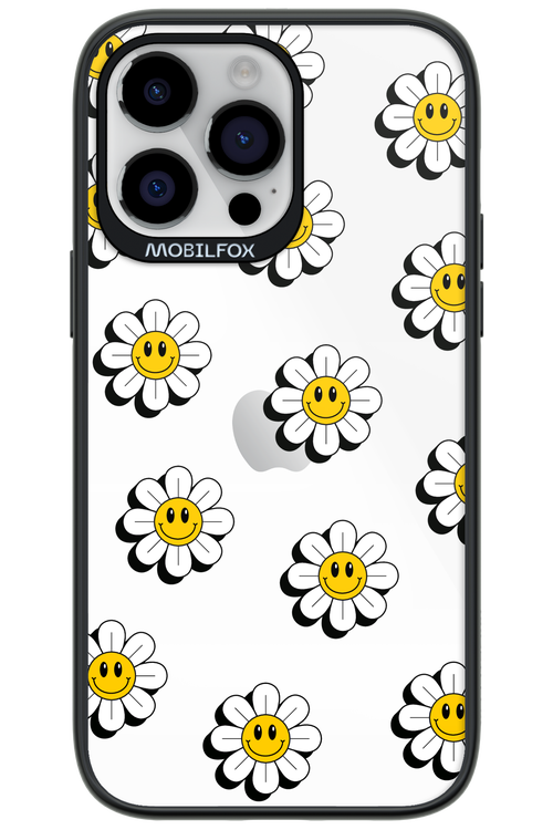 Smiley Flowers Transparent - Apple iPhone 14 Pro Max