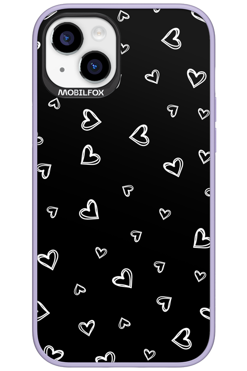 Monochrome Hearts 2.0 - Apple iPhone 15 Plus
