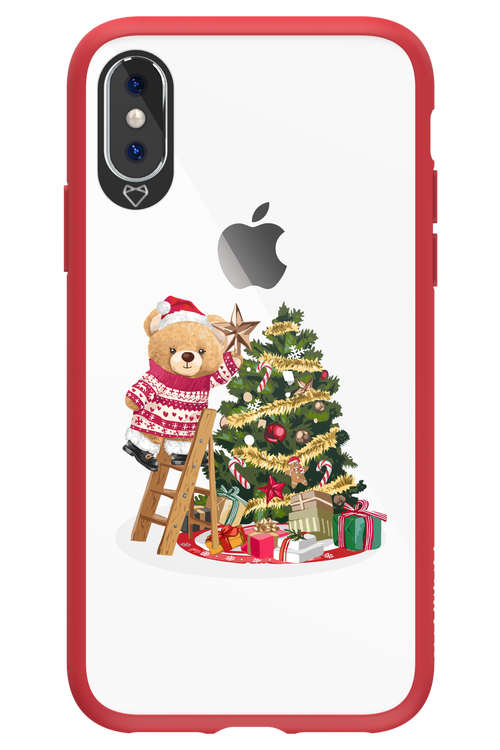 Christmas Bear (Transparent) - Apple iPhone XS