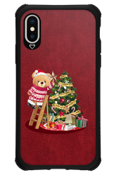 Christmas Bear (Burgundy) - Apple iPhone XS