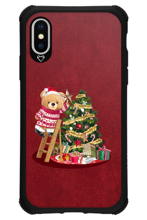 Christmas Bear (Burgundy) - Apple iPhone XS